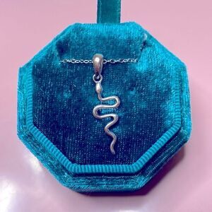 💛 New Sterling Silver Mini Snake Minimalist Necklace